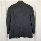 Lauren Ralph Lauren Gray Pinstripe Worsted Wool Sportcoat Jacket Blazer Mens 46S