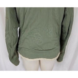 Mountain Hardwear Embroidered Floral Canvas Shearling Fleece Collar Womens sz M