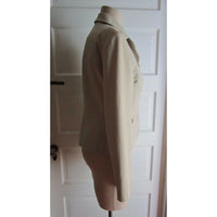 Ann Taylor Loft Ivory Cropped Fitted Multi Pocket Blazer Field Jacket Womens 6