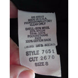 Sheridan Square Vegan Leather Knit Wool Short Coat Peacoat Womens 8 Bright Blue