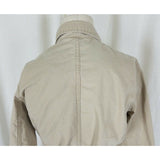 Gap Cotton Canvas Belted Tie Sash Short Trench Coat Jacket Womens XS Tan Button