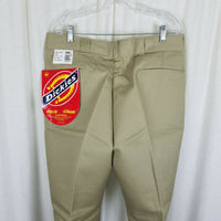 Vintage Dickies Shape Set Stain Release Twill Work Pants Mens 38x29 Tan NOS USA