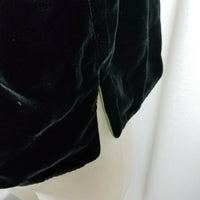 Vintage Reversible Black Velvet Frog Closures Jacket Chinese Metallic Womens L