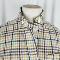 LL Bean Wool Herringbone Tweed Plaid Riding Country Jacket Blazer Womens 12P