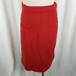 Vintage Handmade Red Winter Wool Short Skirt Womens S 50s 60s 70s Geek Chic