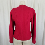 Geiger Austria Boiled Wool Metal Button Sweater Jacket Blazer Womens Green 38 8