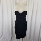 Frederick's of Hollywood Strapless Mini Cocktail Dress Womens 34B S Sexy Bodycon
