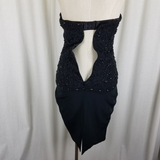 Frederick's of Hollywood Strapless Mini Cocktail Dress Womens 34B S Sexy Bodycon