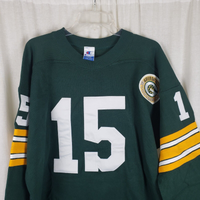 Champion Vintage Collection Throwback #15 Green Bay Packer Jersey Mens L Starr