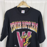 Vintage Wisconsin Timber Rattlers Majestic Baseball Black TShirt Mens XL 90s USA