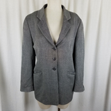 Zanella Amanda Plaid Jacket Blazer Womens 12 Riding Equestrian 3 Button Italy