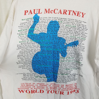 Vintage Paul McCartney The New World Tour 93 Concert TShirt Double Sided Mens XL