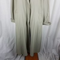 Vintage Fog by London Fog Funnel Neck Long Trench Coat Womens 10R Tan Khaki