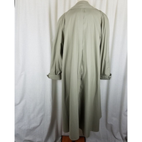 Vintage Fog by London Fog Funnel Neck Long Trench Coat Womens 10R Tan Khaki