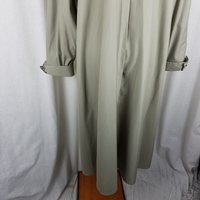 Vintage Fog by London Fog Funnel Neck Long Trench Coat Womens 10R Tan Khaki