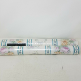 Vintage Imperial Metallic Antique Roses Stripes Wallpaper Rolls Lot of 6 England