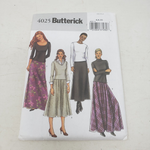 Butterick Pattern 4025 Misses Skirts Flared or Bias 2 Styles Sizes 6 8 10 UNCUT