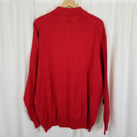 Vintage Gran Sasso Silk Cashmere Polo Collared Henley Sweater Mens Size 54 XL