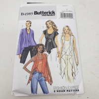 BUTTERICK Fashion Express Sewing Pattern B4989 Women XS-S-M Swing Jacket Top