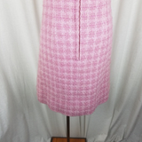 Vintage Mid Century Mod Victor  of Hong Kong Woven Boucle Sheath Dress Womens S