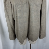 Jones New York Country Plaid Silk Wool Jacket Womens 18 Zip Up Placket Front 80s