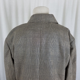 Jones New York Country Plaid Silk Wool Jacket Womens 18 Zip Up Placket Front 80s