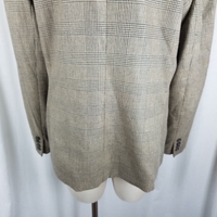 Jones New York Country Plaid Silk Wool Jacket Womens 18 Zip Up Placket Front 80s