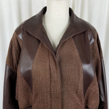 Vintage Cassidy Leather Fashions Alligator Snakeskin Look Bomber Jacket Womens M