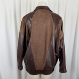 Vintage Cassidy Leather Fashions Alligator Snakeskin Look Bomber Jacket Womens M