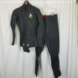 Vintage Parkway Shark Skin Diving Wetsuit Dry Jacket Pants 2 Piece Mens M Black