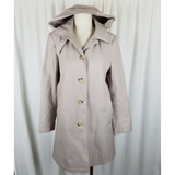 Lauren Ralph Lauren Petites Hooded Midi Trench Coat Womens PM Clay All Weather