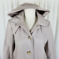 Lauren Ralph Lauren Petites Hooded Midi Trench Coat Womens PM Clay All Weather