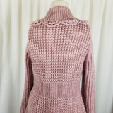 John Fashion Sweater Flower Coat Knit Long Cardigan Womens L Coatigan Rose Shawl