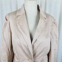 Apostrophe Musee D'orsay  Biscotti Cropped Jacket Blazer Womens 12 Stretch Tan