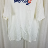 Newt Gingrich for President 2008 Campaign TShirt Mens 2XL Hanes Authentic Cotton