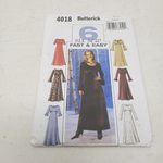 Butterick Sewing Pattern 4018 Dress Empire Bell Sleeves Uncut Womens Size 6 8 10