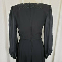 Alan Ray & Co Original Black Long Maxi Dress Jacket Suit Womens M FORMAL GOWN