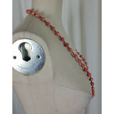 Salmon Pink Faceted Resin Plastic Diamond Beads Single Strand BEADED NECKLACE