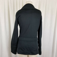 EDC Esprit Short Sweatshirt Jersey Knit Belted Trench Coat Jacket Womens S Black