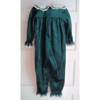 Vintage Good Lad Velvet Ruffled Yolk Jumper Romper Jumpsuit One Piece Girls 4T