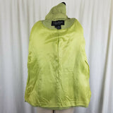 Moshita Couture Green Checked Black Piping Wide Lapel Blazer Jacket Womens 12