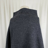 Vintage Squaw Valley Funnel Neck Wool Pullover Poncho Cape Womens OS Gray