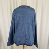 Serengeti Open Front Embroidered Paisley Denim Blue Jean Wrap Jacket Womens L