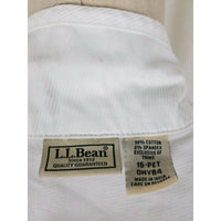 LL Bean Petites White Corduroy Button Up Fit & Flare Blazer Jacket Womens sz 16P