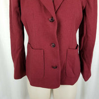 Vintage LL Bean Lambswool Equestrian Riding Country Jacket Blazer Womens 4 80s