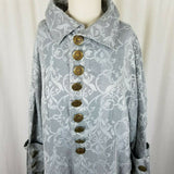 Funhouse NYC Gothic Steampunk Scroll Military Swing Coat Womens M Rocker Pirate
