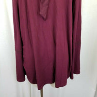 Lysse Plus Ainsley Crochet Trim Choker Top Shirt Tunic Blouse Womens 1X Currant