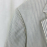 David Wood Southwick Blue Seersucker Pinstripe Blazer Sport Coat Jacket Mens 47