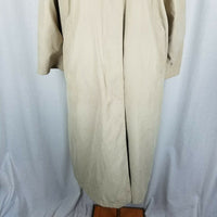London Fog Petites Hooded Insulated Long Trench Coat Womens MP Zip Out Liner Tan