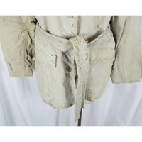 OuterEdge Brushed Leather Suede Braided Belt Tie Sash Jacket Coat Womens 1X Plus